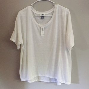 Old navy small white oversized shirt